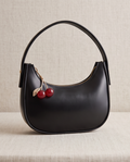 Cherry Charm Black Shoulder Bag