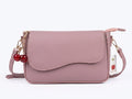 Soft Curve Flap Crossbody Bag-PINK