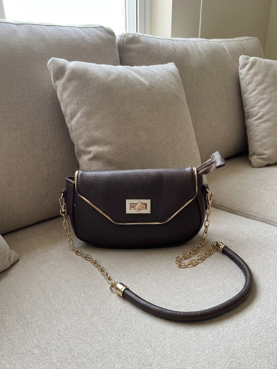 Elegant Brown Shoulder Bag