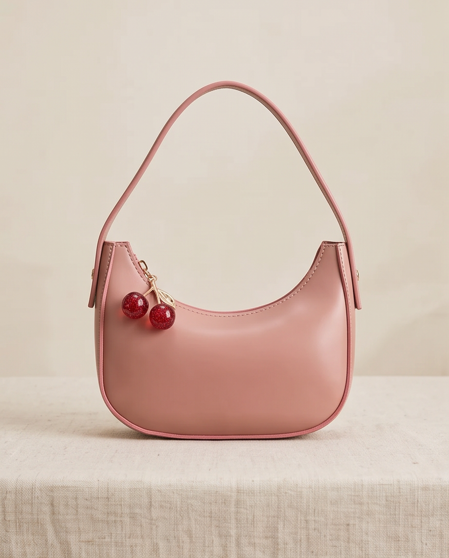 Cherry Charm Pink Shoulder Bag