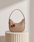 Mila Crescent Shoulder Bag – Taupe