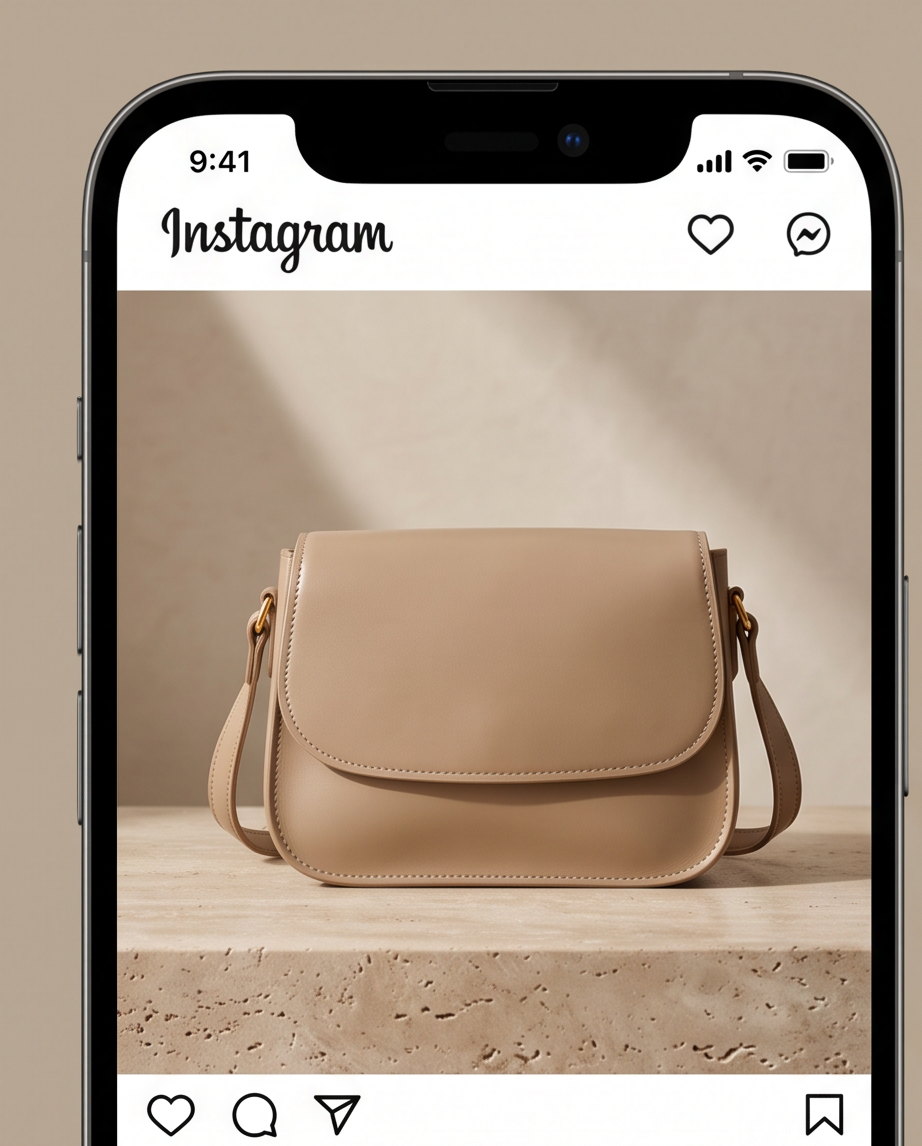 Minimal Flap Crossbody Bag – Nude Beige