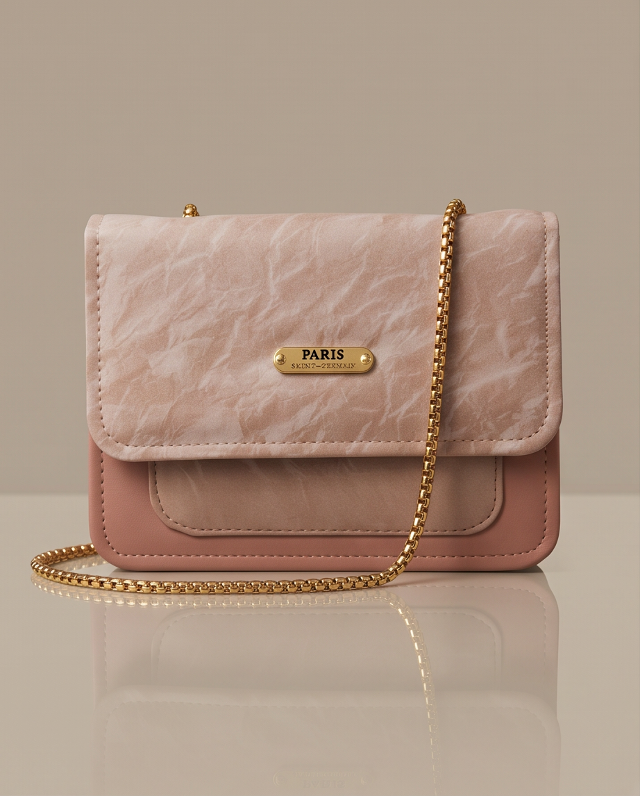 Paris Chain Crossbody Bag –PINK