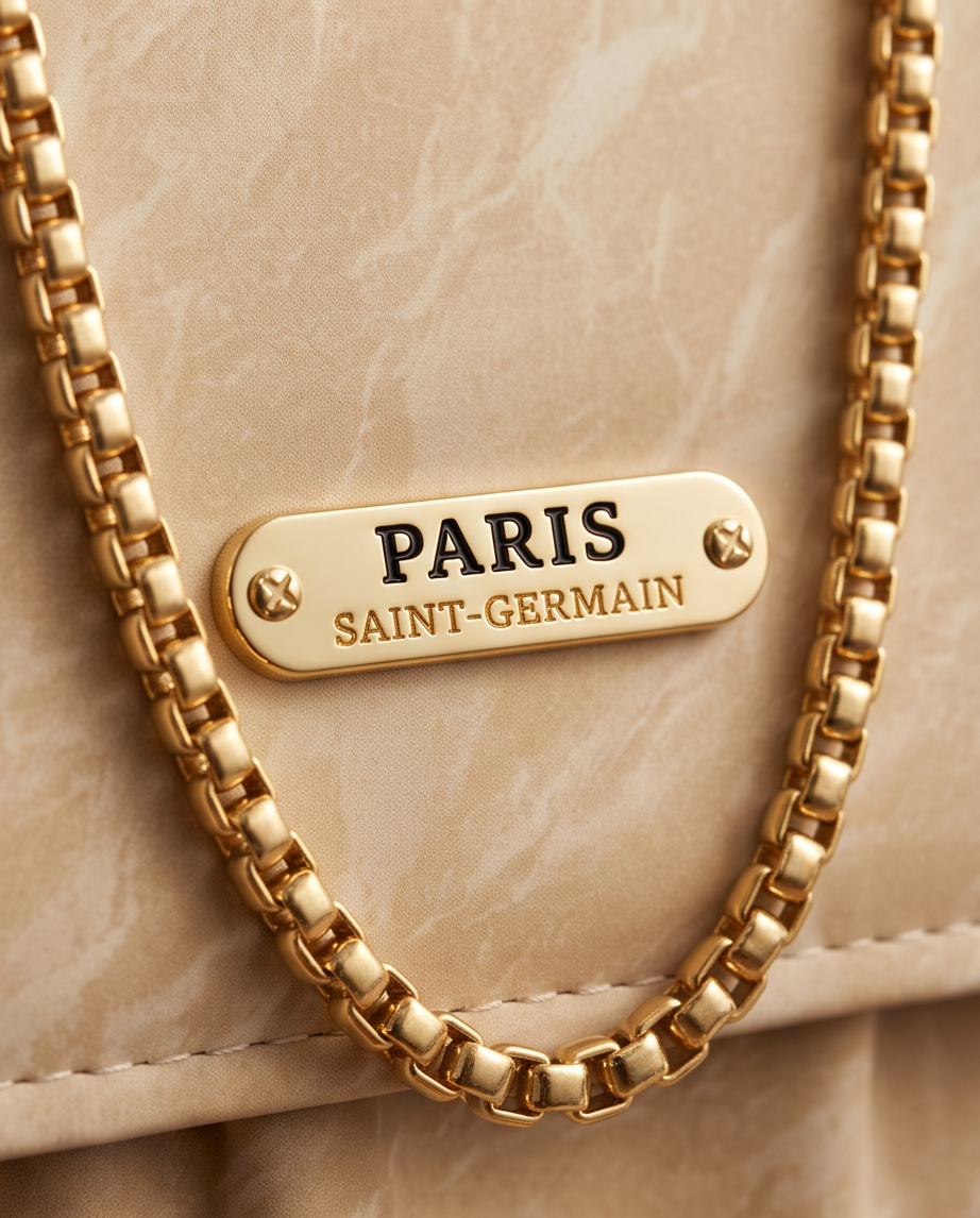 Paris Chain Crossbody Bag – Cream Beige