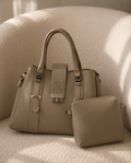 Elegant Structured Tote Bag with Mini Pouch
