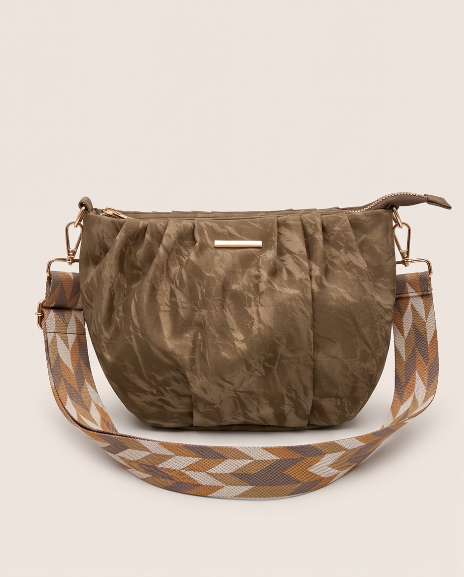 Soft Luxe Slouch Crossbody Bag- BROWN