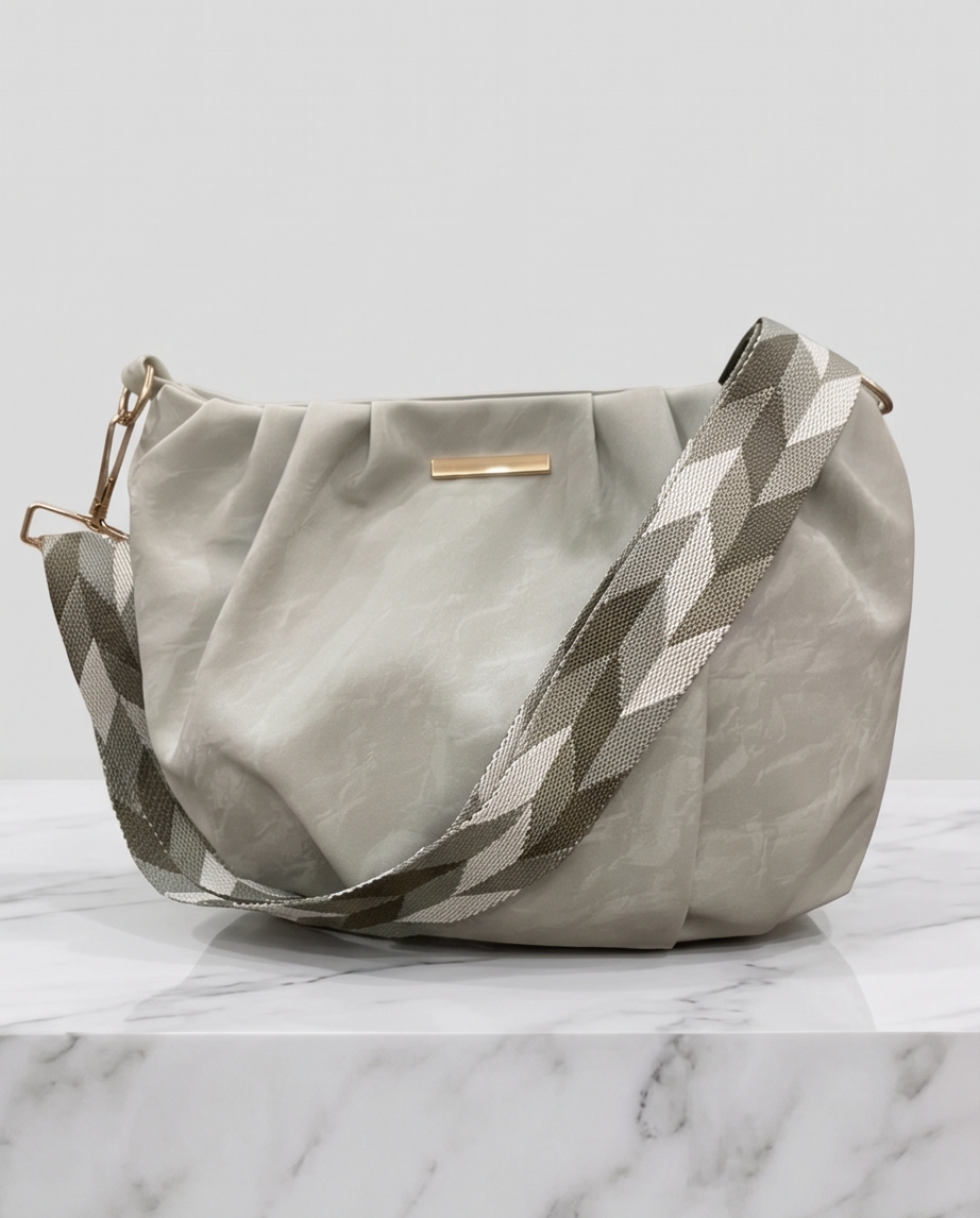 Soft Luxe Slouch crossbody bag- GRAY