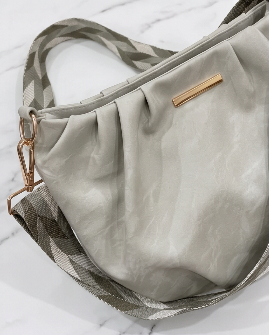 Soft Luxe Slouch crossbody bag- GRAY