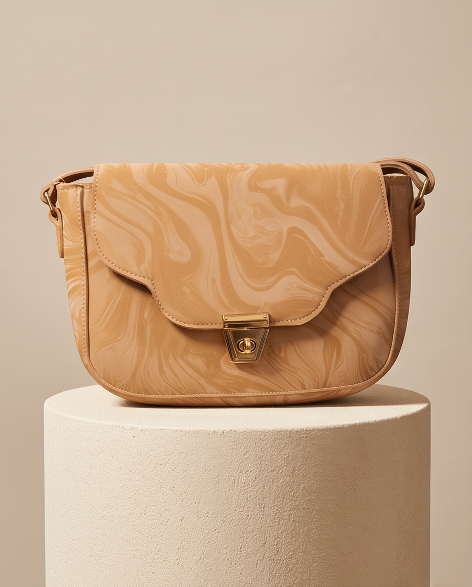 Marble Swirl Bag – Caramel