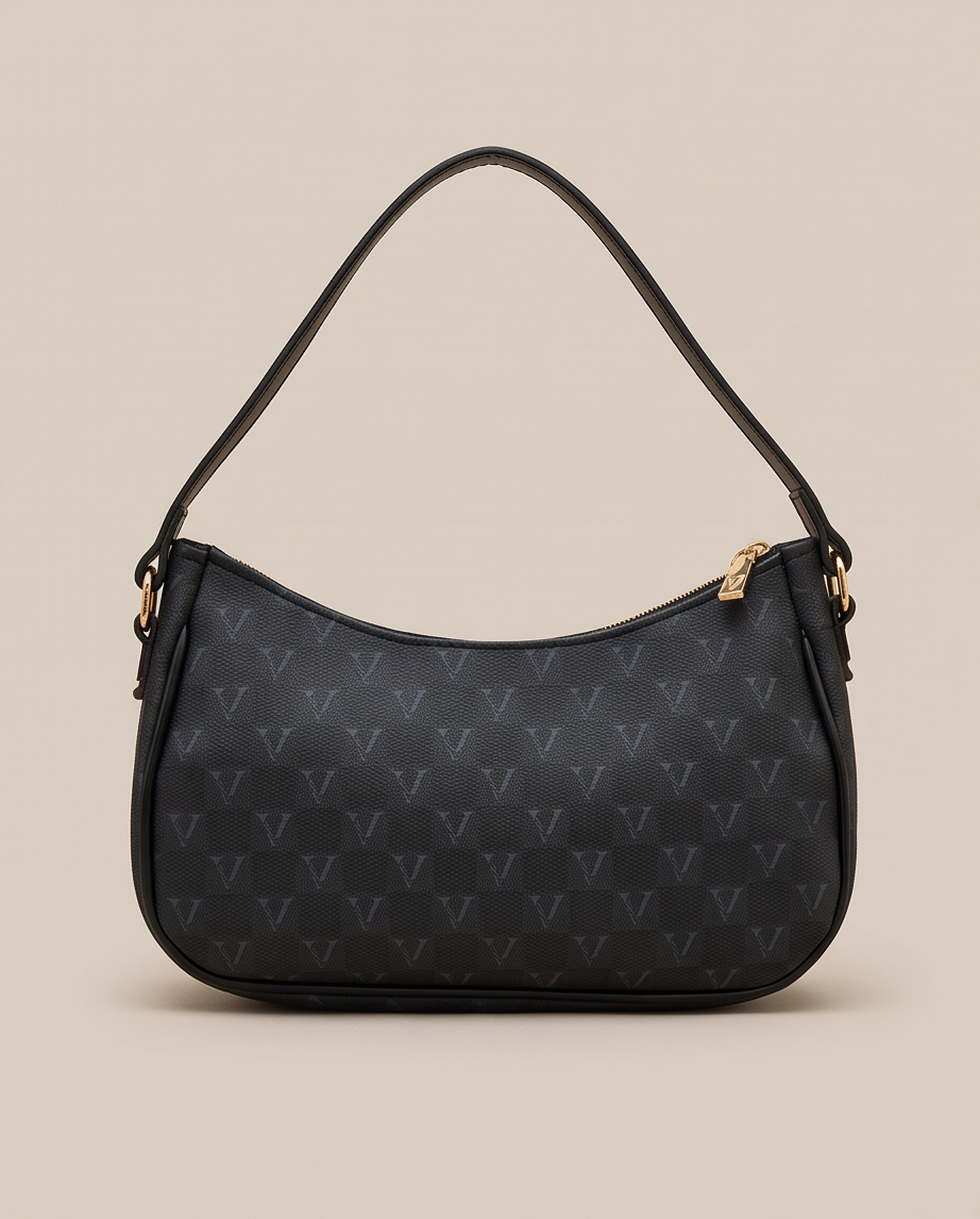 Classic Monogram Shoulder Bag – Black