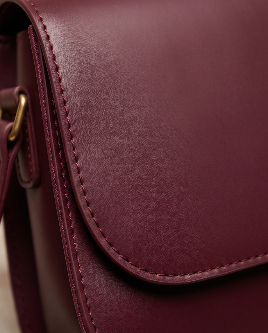 Classic Flap Crossbody Bag – Deep Burgundy