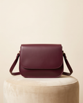 Classic Flap Crossbody Bag – Deep Burgundy