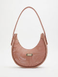 Luxe Crescent Shoulder Bag- PINK